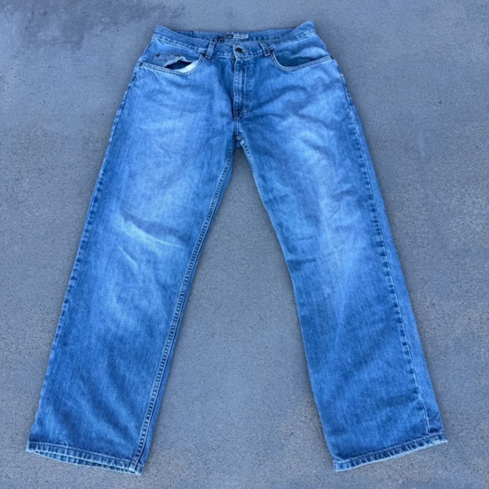 St.‎ John's Bay Men's Classic Fit Boot Cut Denim Blue Jeans 34 x 32